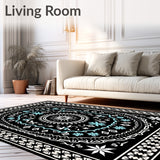 Nordic Crystal Elegant Seasonal Accent Floor Covering(Black)