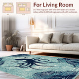 Nautical Kraken Tentacle With Oceanic Wave Design For Coastal Decor(Blue)