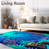 3D Illusion Underwater Treasure Hunt Pathway(Blue)