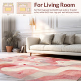 Whimsical Ribbon Swirl with Artistic Bow Motif and Playful Heart(Pink)