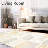 Waynetown Abstract Cream Area with Subtle Beige Hues(Beige)