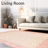 Classic Beige Area Easy Care for Everyday Living(Pink)