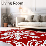 Festive Snowflake Wonderland Decorative Accent(Red)
