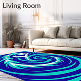 Celestial Mermaid Surrounded by Oceanic Swirls(Blue)