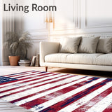 Stars & Stripes Forever Area Rug Patriotic Flair(Red)