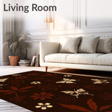 Midnight Blossom Fantasy Ethereal Dance Tapestry(Brown)