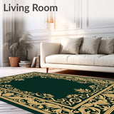 Classic Ornamental Vines with Intertwined Leaf Filigree Design(Green)