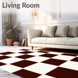 Autumn Harvest Checkerboard Decorative Surface Accent(Brown)