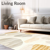 Elegant Beige Animal Print Area with Abstract Deer Motif and Texture(Beige)