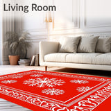 Nordic Crystal Pathway Elegant Winter Seasonal Adornment(Red)