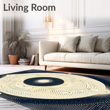 Stylish Circular Sector Subtle Beige and Golden Accents(Beige)