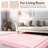 Whimsical Interlocking Hearts Motif with Subtle Starburst Accents (Pink)