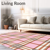 Plaid Accent with Timeless Crosshatch Design(Pink)