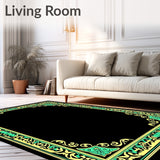 Elegant Prayer Featuring Intricate Floral Motifs and Curved (Black)