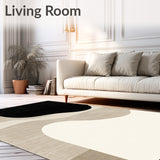 Elegant Deck Abstract Black & Beige(Black)