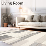 Coastal Cottage Area Greige Woven Stripe Design(Beige)