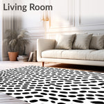 Abstract Animal Inspired Spotted Motif with Monochrome Flair (Black) - ODIKA