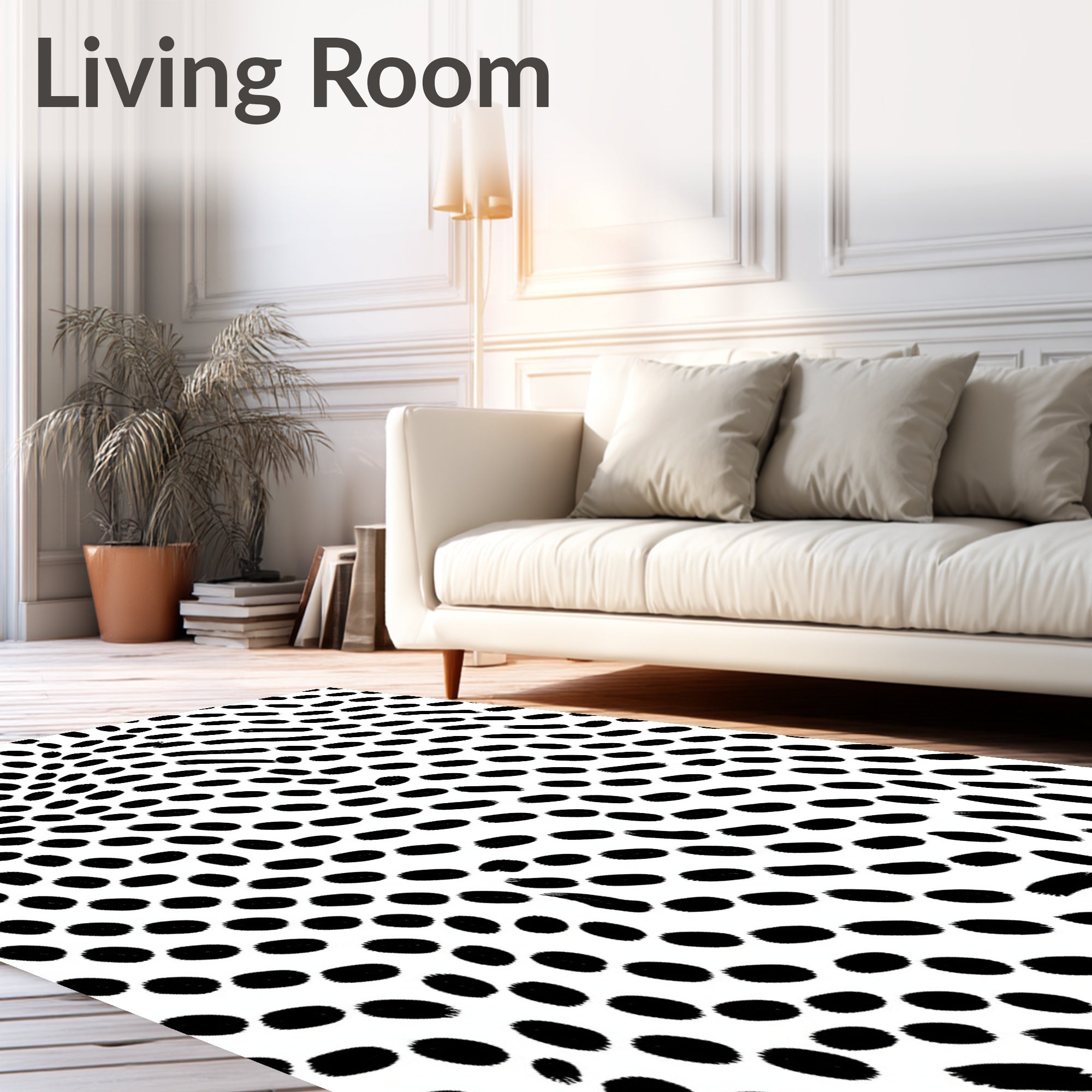 Abstract Animal Inspired Spotted Motif with Monochrome Flair (Black) - ODIKA