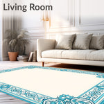 Tranquil Sanctuary Ornate Patterned Handwoven Farmhouse (Blue) - ODIKA