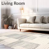 Beige Boho Geometric Runner Modern Abstract Design(Beige)