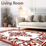 Autumn Harvest Medallion Tapestry with Intricate Botanical Motifs(Brown)