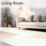Ethereal Tan Echo Minimalist Modern Area for Decor(Beige)