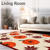 Harvest Festival Pumpkin Maple Foliage Decorative Low Profile(Beige)