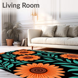 Retro Botanical Garden Flat Country Style (Orange)
