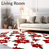 Vintage Poinsettia Bloom with Classic Yuletide Artistry(Red)