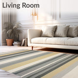 Coffeehouse Collection Subtle Stripe Area for Elegant Spaces(Beige)