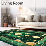 Circular Sector Anti Slip Absorbent Natural Beige with Tan Accents(Green)