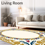 Floral Scrollwork Accent Featuring Art Nouveau Inspirations(Gold)