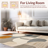 Ultra Soft Area Rug, Non Slip, Stain Resistant, Washable Area Rugs for Living Room, Bedroom, Abstract Modern Low Pile(Gray)