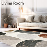 Neutral Zen Stones Featuring Layered Geometric Rock(Gray)