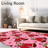 Whimsical Holiday Bells with Cane Stripes and Sparkling Confetti(Pink)