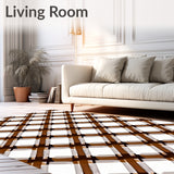 Bold Farmhouse Tartan with Wide Intersecting Lines(Brown)