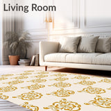 Vintage Floral Lattice Blending Shapes and Lines(Gold)
