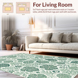 Ultra Soft Area Rug, Non Slip, Stain Resistant, Washable Area Rugs for Living Room, Bedroom, vintage insect pattern(Ivory)