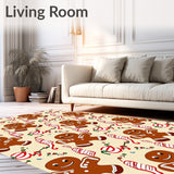 Festive Gingerbread Cookie Motif Holiday Baking Theme(Ivory)