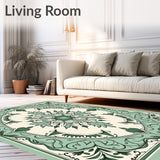 Vintage Botanical Medallion with Classic Garden Vine(Ivory)