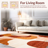 Abstract Interlocking Wave with Earthtone Gradients(Beige)