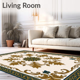 Heirloom Damask with Intricate Vine Scrollwork(Ivory)