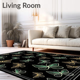 Midnight Lepidoptera Botanical Study Elegant Artistic Statement (Black)