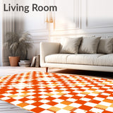 Gingham Patterned Accent with Seasonal Fall Appeal(Orange)