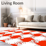 Contemporary Large Scale Checkerboard with Vibrant Contrast(Red)