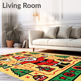 Vintage Winter Jubilee Accent With Traditional Merry Symbols(Yellow)