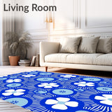 Exquisite Petal Cascade Symmetrical Hallway Embellishment (Blue) - ODIKA