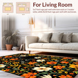 Elegant Cat and Floral(Black)