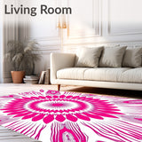 Starburst Kaleidoscope Radiant Petals Abstract Art (Pink) - ODIKA
