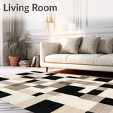 Java Blend Geometric Area with Earthy Tones and Bold Design(Beige)
